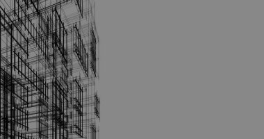 İnşaat 3d çizim Bina mimari