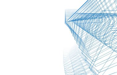 şehir mimarisi ve binalar 3D çizimi 