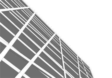 Binanın mimari 3d çizim çizim ev