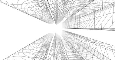 şehir mimarisi ve binalar 3D çizimi 