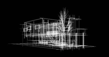 Şehir Mimarlık ve yapı 3D çizimi