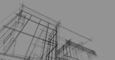 Ev kavramı kroki 3d çizim