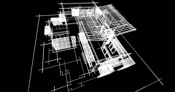 Эскиз Концепции Дома Иллюстрация — стоковое фото