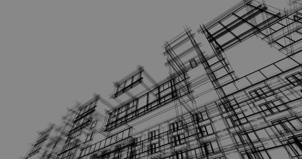 Arquitetura Edifício Construção Ilustração — Fotografia de Stock