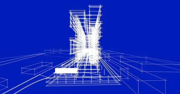 Architekturzeichnungen Illustration Illustration — Stockfoto