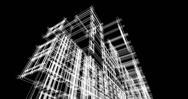 şehir mimarisi ve binalar 3D çizimi 