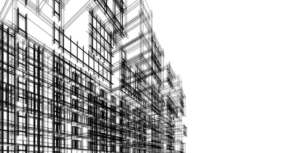 Ilustración Arquitectura Ciudad Los Edificios —  Fotos de Stock