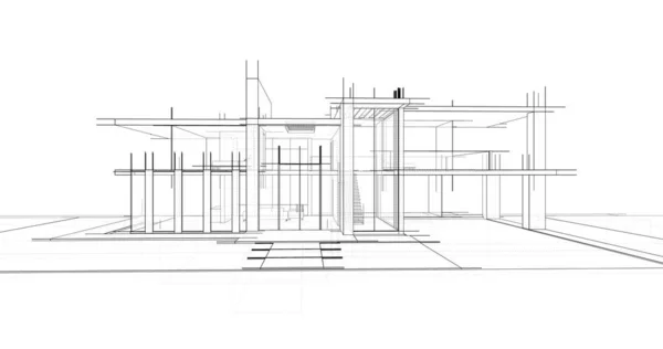 House Concept Sketch Illustration — Stock Photo, Image