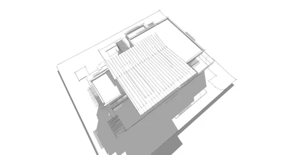 Эскиз Концепции Дома Иллюстрация — стоковое фото