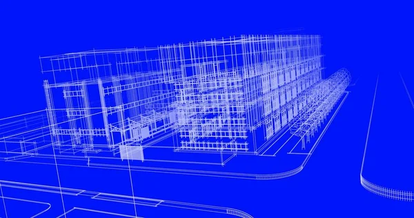 Архітектурні Малюнки Ілюстрація Ілюстрація — стокове фото