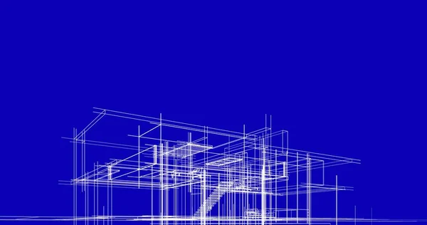 Ескіз Концепції Будинку Ілюстрація — стокове фото