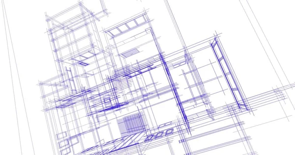 Эскиз Концепции Дома Иллюстрация — стоковое фото