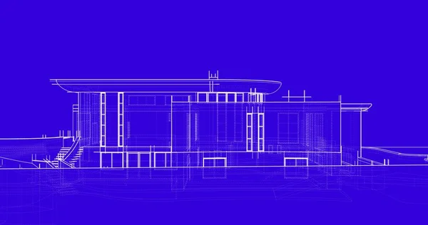 Ескіз Концепції Будинку Ілюстрація — стокове фото