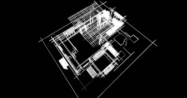 Эскиз Концепции Дома Иллюстрация — стоковое фото