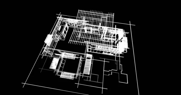 Conception Maison Croquis Illustration — Photo