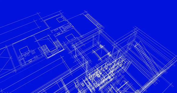 Conception Maison Croquis Illustration — Photo