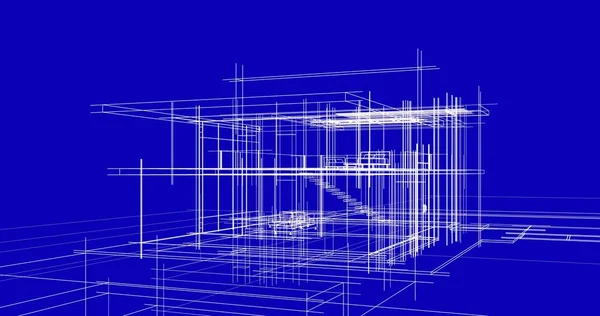 Эскиз Концепции Дома Иллюстрация — стоковое фото