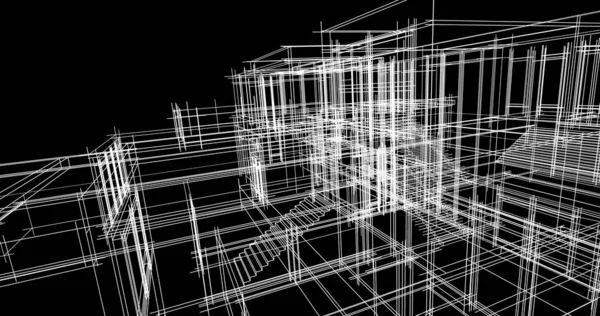 Эскиз Концепции Дома Иллюстрация — стоковое фото