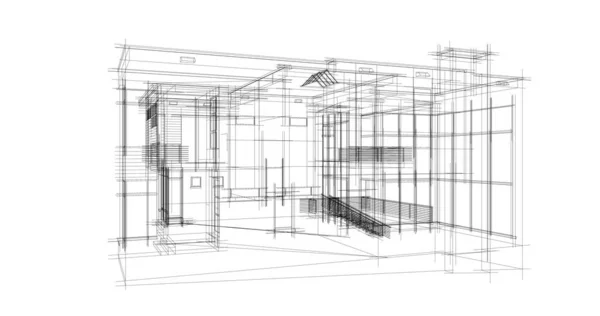 建筑3D背景图 — 图库照片