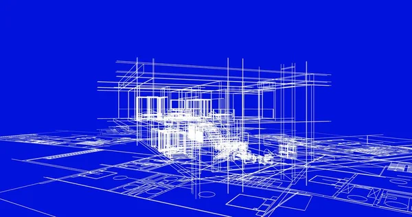 Architectural Drawings Illustration Illustration — Stock Photo, Image