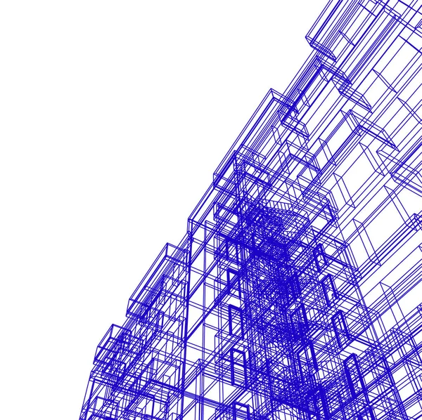 Illustration Staden Arkitektur Och Byggnader — Stockfoto