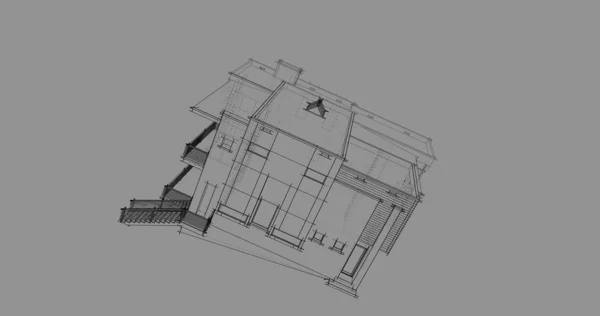 House Concept Sketch Illustration — Stock Photo, Image