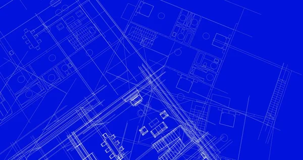 Architectural Drawings Illustration Illustration — Stock Photo, Image