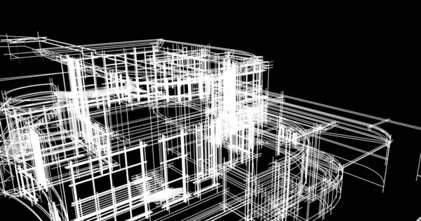 Архитектурное Построение Иллюстрации Фоне — стоковое фото