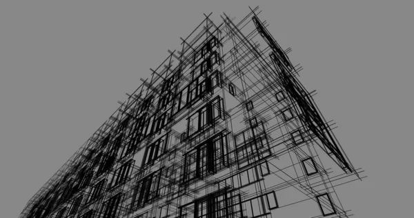 Architektur Hochbau Illustration — Stockfoto