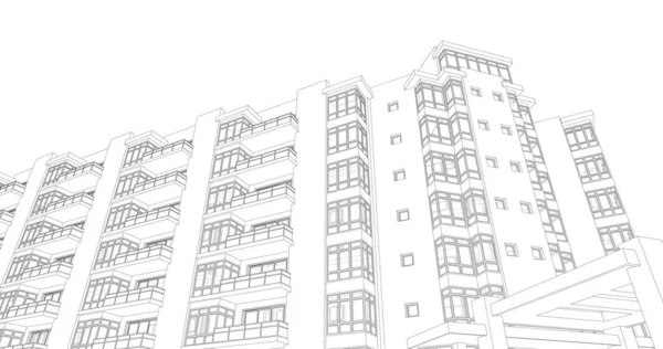 Ev kavramı kroki 3d çizim