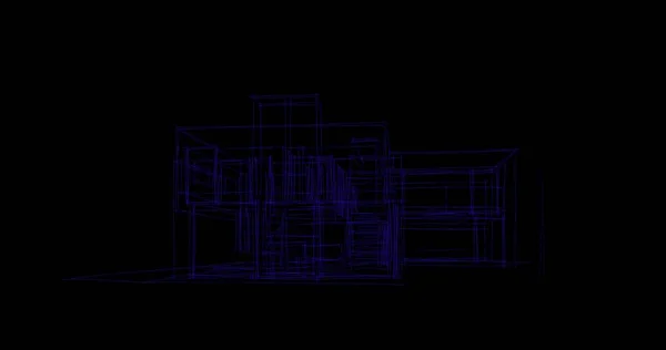 Rysunek Architektoniczne Budownictwo Mieszkaniowe — Zdjęcie stockowe