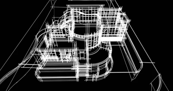 背景に3Dイラストを構築し — ストック写真