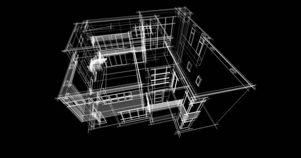 Эскиз Концепции Дома Иллюстрация — стоковое фото