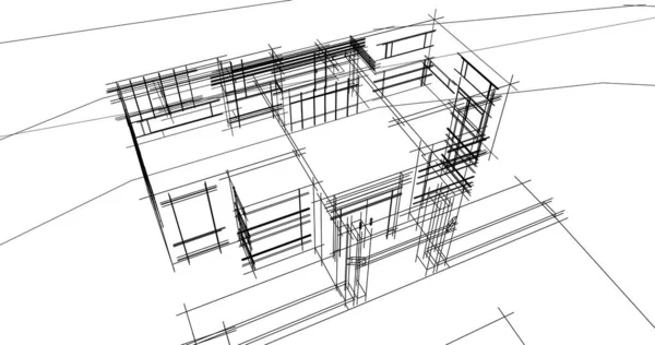 Illustration Staden Arkitektur Och Byggnader — Stockfoto