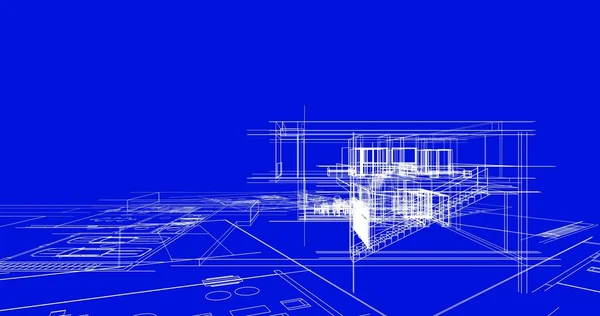 住宅建設建築デッサン イラスト — ストック写真