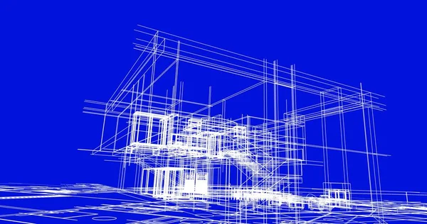 Architectural Drawings Illustration Illustration — Stock Photo, Image