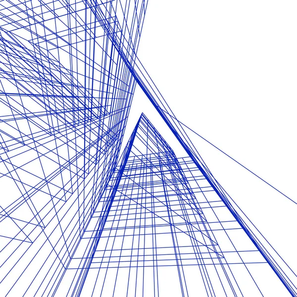 şehir mimarisi ve binalar 3D çizimi 