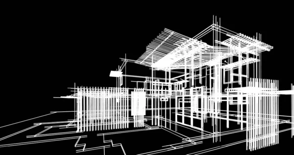 Ev kavramı kroki 3d çizim