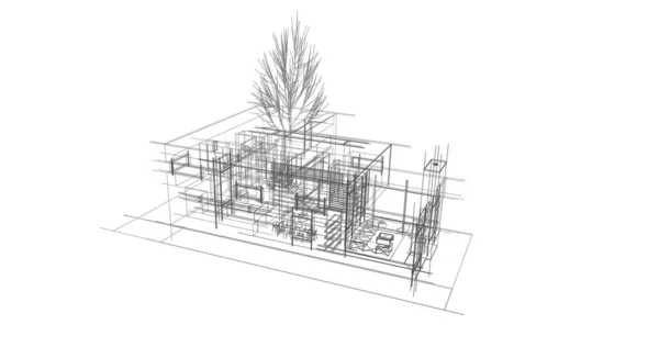 Architecture Bâtiment Construction Illustration — Photo