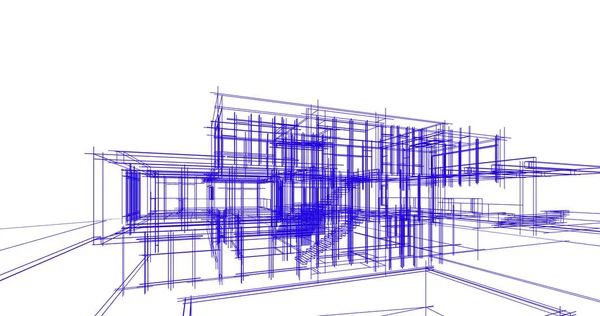 Ескіз Концепції Будинку Ілюстрація — стокове фото