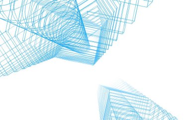 mimari çizimleri 3B illüstrasyon - illüstrasyon