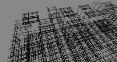 İnşaat 3d çizim Bina mimari