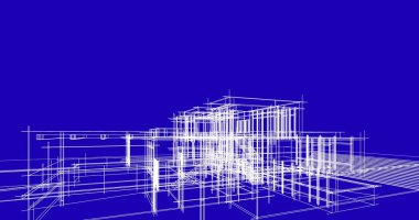 Ev kavramı kroki 3d çizim