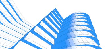 mimari çizimleri 3B illüstrasyon - illüstrasyon