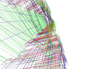 mimari çizimleri 3B illüstrasyon - illüstrasyon