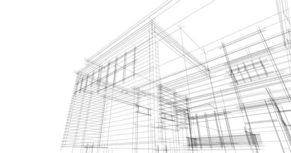 建筑3D背景图 — 图库照片