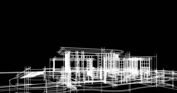 Архитектурное Построение Иллюстрации Фоне — стоковое фото