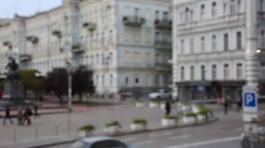 Araba bulanık trafik odaklanmamış olay