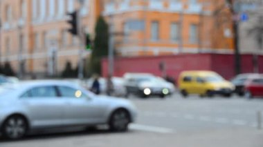 Araba bulanık trafik odaklanmamış olay