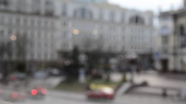 Araba bulanık trafik odaklanmamış olay